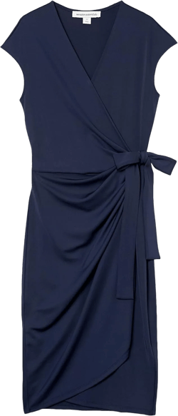 Amazon Essentials Women's Classic Cap Sleeve Wrap Dress (Available in Plus Size) XX-Large Navy