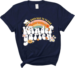 Its A Good Day to Teach Kindergarten, Teacher Tee Shirt, Kindergarten Tee Shirts for Girls, Back to School Tee Large Navy