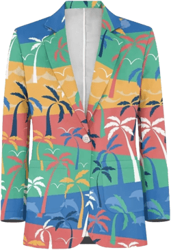 Belidome Fashion Men‘s Blazer Long Sleeve Jackets Suit with Side Pockets, Size XS-5XL, Lightweight Comfy 5X-Large Colorful Hawaiian