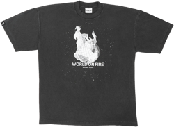 ''WORLD ON FIRE'' S/S Vintage Black Tee