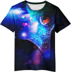 EOWJEED Boys Girls Shirts Short Sleeve 3D Print Graphic Funny Colorful Summer Tee Shirts for Kids 6-16 Years: Clothing, Shoes & Jewelry