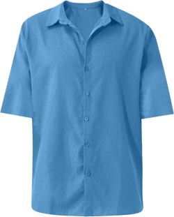 Ymosrh Men's Button Down Summer Shirts Short Sleeve Printed Buttons Up Beach Hawaiian Shirt, M-4XL 4X-Large Pn22-light Blue