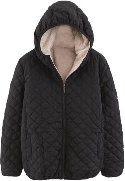 Women's Lightweight Quilted Jacket Casual Fleece Lined with Pockets Zip Up Puffer Jacket Warm Winter Coats with Hood