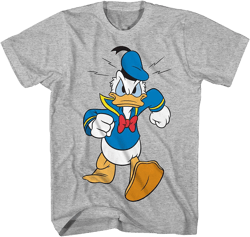 Disney Mens Donald Duck Shirt - Classic Vintage Donald Duck Tee Shirt - Donald Duck Graphic T-Shirt Medium Heather