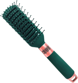 Detangler Hair Brush - Wet and Dry Styling Brush for Women With Nylon Bristles, Anti-Static Detangling Comb for All Hair Types (Green, Vented)