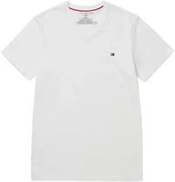 Tommy Hilfiger Flag V-Neck Tee White 09T3140 100