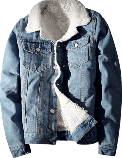 Springrain Men's Sherpa Fleece Lined Denim Jacket Warm Winter Trucker Jacket Cowboy Jean Jacket X-Large Light Blue