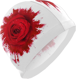 Swimming Cap Adult Swim Cap for Men Women Unisex Polyester Funny Print Red Rose Flowers Floral 10x7 87 inch