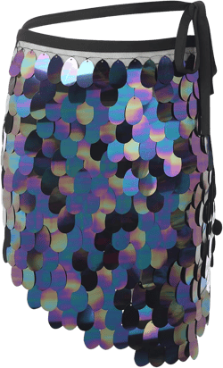 Womens Shiny Sequin Skirts Mini High Slit Party Skirt Belly Dance Sparkly Hip Wrap Skirts