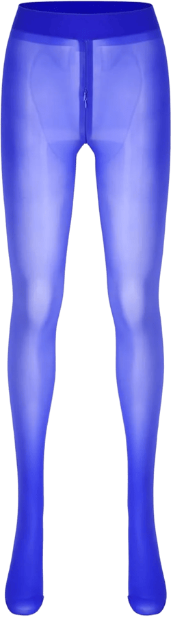 Women's Glossy Shiny Pantyhose Tights Zipper Crotch Thigh High Stocking Footed Legging X-Large Royal Blue