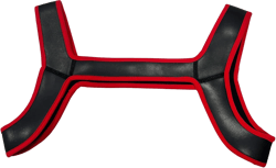 ZUYPSK Mens Double Shoulder Strap Body Chest Harness Belt Muscles Protector Cosplay Costume Red Medium