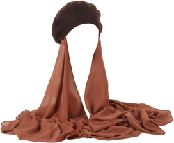 JDYaoYing Women Muslim Hijab Cover Long Scarf with Beret Hat Instant Hijab Wrap Scarves Head Scarf Coffee at Amazon Women’s Clothing store