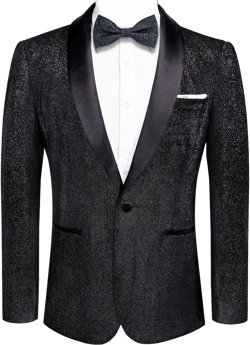 Hi-Tie Mens Suit Blazer Slim Fit Tuxedo Suits Jacket Shawl Lapel Collar Solid One Button Wedding Dinner Prom Blazer Jackets