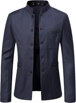 Men's Classic Fit Plaid Casual Blazer Jacket Notched Lapel Two Button Suits Coats Striped Business Blazers Coat