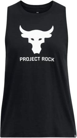 Under Armour Women's Project Rock Sportstyle Tank Top Large (001) Black / / White