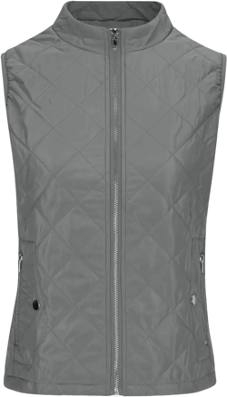 hlysgo Women's Quilted Puffer Vest Full Zip Sleeveless Jacket Lightweight Pockets Vest Coat Outwear for Fall Winter XX-Large Dark Gray
