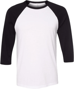 Bella Canvas 3/4-Sleeve Baseball T-Shirt (3200) X-Large White