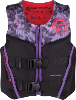 Full Throttle Youth Rapid-Dry Flex-Back Life Jacket - Pink/Black [142500-105-002-22]