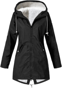 Deals of The Today Only Fleece Lined Raincoat for Women Waterproof with Hood Solid Color Lightweight Outdoor Windbreaker Jacket Outerwear