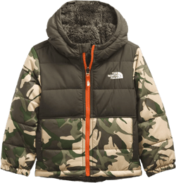 The North Face Boys' Printed Reversible Mount Chimbo Full Zip Hooded Jacket - Kid's 6 Years New Taupe Green Explorer Camo Print