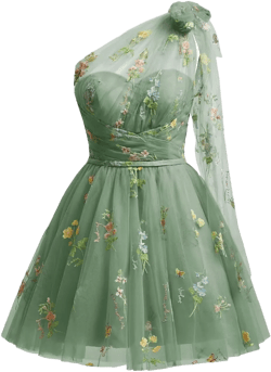 Eightale Flower Embroidery Prom Dress Short for Women One Shoulder Tulle Homecoming Dress Dark Green Corset A Line Sweetheart Plus Size Cocktail Dress Lace Up US24 Plus : Clothing, Shoes & Jewelry