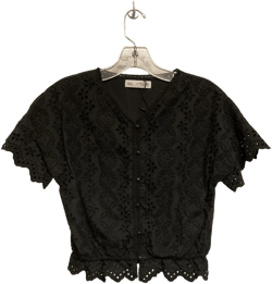 Zara Size 14 Black Cotton Big Girls Tees/Polos/Tunics