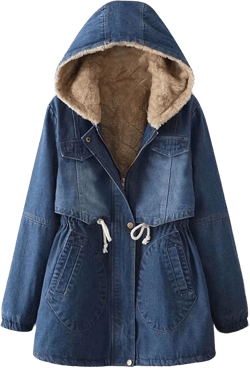 Womens Fleece Lined Denim Jacket Oversized Winter Coats Thicken Vintage Sherpa Jackets Parka Jeans Jacket with Pockets X-Large A01_blue