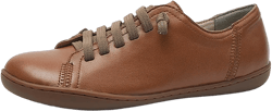 Women'S Genuine Leather Lace-Up Casual Barefoot Shoes Comfort Widen Round Toe Zero Drop Lightweight Soft Bottom Sneakers Leisure Office Work Non-Slip Dress Shoes 10 Wide Brown