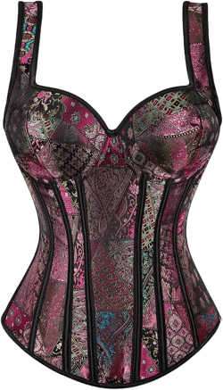 Women's Gothic Shoulder Straps Tank Overbust Corset Halter Bustiers Top Plus Size Lingerie: Clothing, Shoes & Jewelry