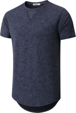 Mens Hipster Crewneck tee Shirts Hip Hop Premium Cotton Casual Stylish Fitted Short Sleeve for Men Dark Blue XL