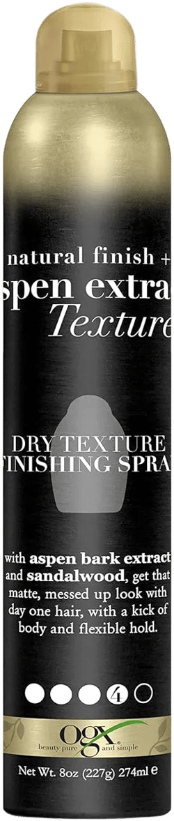 OGX Natural Finish Aspen Extract Dry Texture Hair Spray, 8 Ounce Black 8 Ounce (Pack of 1)