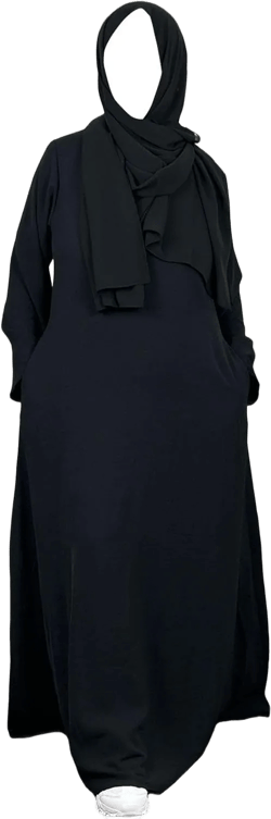 Syeeds Boutique Abayas For Women Muslim Abaya Dress Islamic Clothes With Pockets, Long Sleeve A-Linea Prayer Dresses