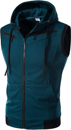Mens Lightweight Hooded Vest Solid Zipper Waistcoat Warm Outdoor Sleeveless Jacket for Hiking Travel Running XX-Large Dark Blue