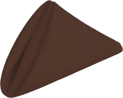 Cotton Napkins Chocolate Solid, Pack of 20 (16 x 16 inch) Large 20 Pack Cloth Dinner Table Napkins - Machine Washable, Restaurant/Wedding/Hotel Quality and Regular Home Use 100% Cotton Fabric