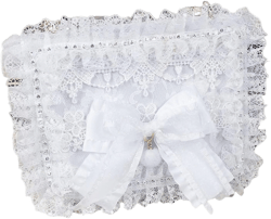 JIAJIA B01 Women's Purses Handbags Envelope Clutch Bags Tassel Lace Flowers Wedding Evening Bag White-2