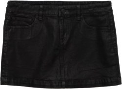 AE Stretch Low-Rise A-Line Denim Mini Skirt