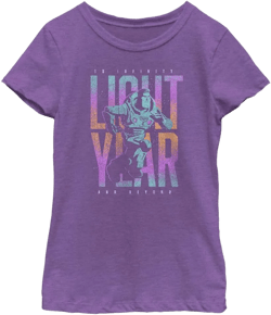 Disney Pixar Lightyear Buzz Words Girls Short Sleeve Tee Shirt