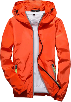 RTRDE Men's Lightweight Waterproof Rain Jacket Jacket With Hooded Hiking Coat Casual Windbreaker Jacket, M-7XL 7X-Large Yellow