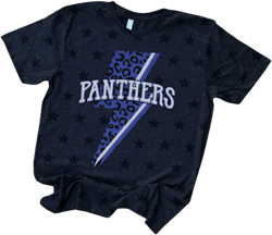 Van Alstyne Panthers Lightning Bolt Mascot Tee