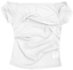 draping off-shoulder top white