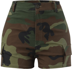 Camo Shorts Women Y2K Slim Fit Summer Stretchy High Waisted Vintage Zipper Fly Straight Leg Trendy Cargo Shorts with Pockets