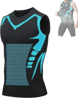 Men Compression Shirt, 2024 New Version Ionic Shaping Sleeveless Vest for for Men to Build a Perfect Body Small Black