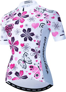 Women's Cycling Jersey Short Sleeve Bike Shirt Bicycle Tops Breathable Biking Jerseys Reflective
