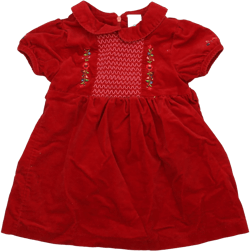 Pre-Owned Little Me Girls Red Dress size: 12-18 Months (Excellent)