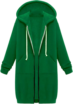 LFEOOST Women Casual Zip Up Hoodies 2022 Winter Fashion Long Sleeve Fleece Tunic Sweatshirt Long Hoodie Jacket with Pockets Small A#03 Green