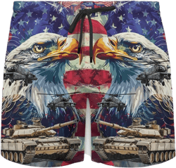 Military Tank Mens Swim Trunks - Veteran Hawaiian Mens Swim Short Beach Shorts TU-SH-39 X-Large Tank_09