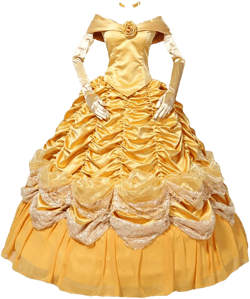Women Girl Princess Dress Belle Yellow Ball Gown Halloween Costume Adult 3X-Large