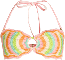 No Boundaries Crochet Bandeau Bikini Top, Women’s