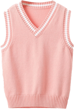 Kids Boys Girls Casual Sleeveless Knit Sweater Vest V Neck Sweater Pullover School Uniform Cardigan