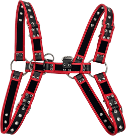 Men's Leather Body Chest Harness Belt Clubwear Costume Cosplay Fancy Dress up One Size Red